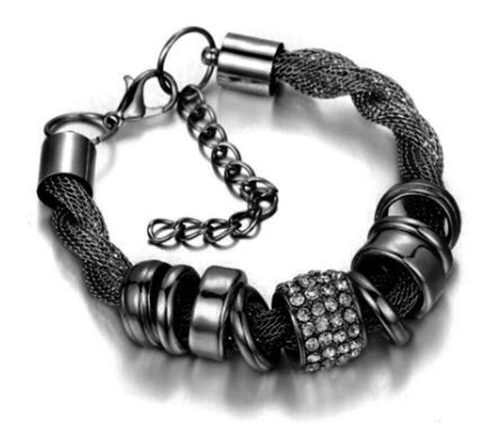 Zarina women's braided fashion bracelet, a must-have elegant accessory for modern wardrobes.