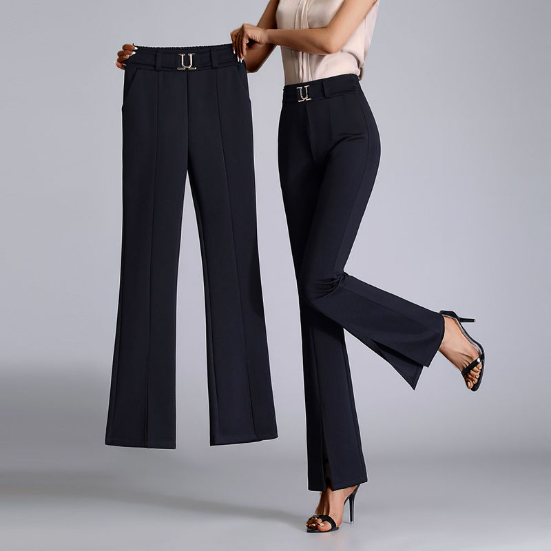 New Arrivals: Elegant women's flared trousers, sustainable & eco-friendly. Chic pants for office or casual styling.