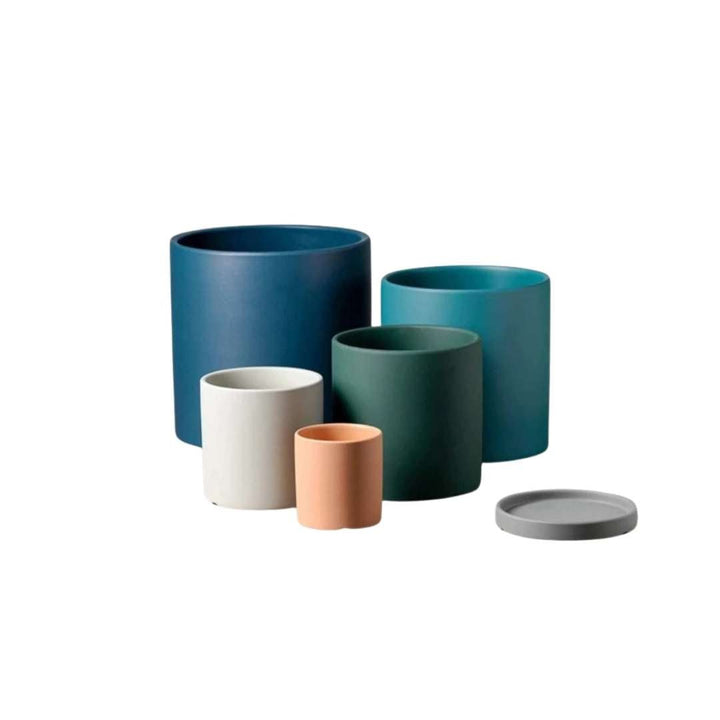 Contemporary ceramic flowerpot for indoor gardens, adding a modern touch to home decor.