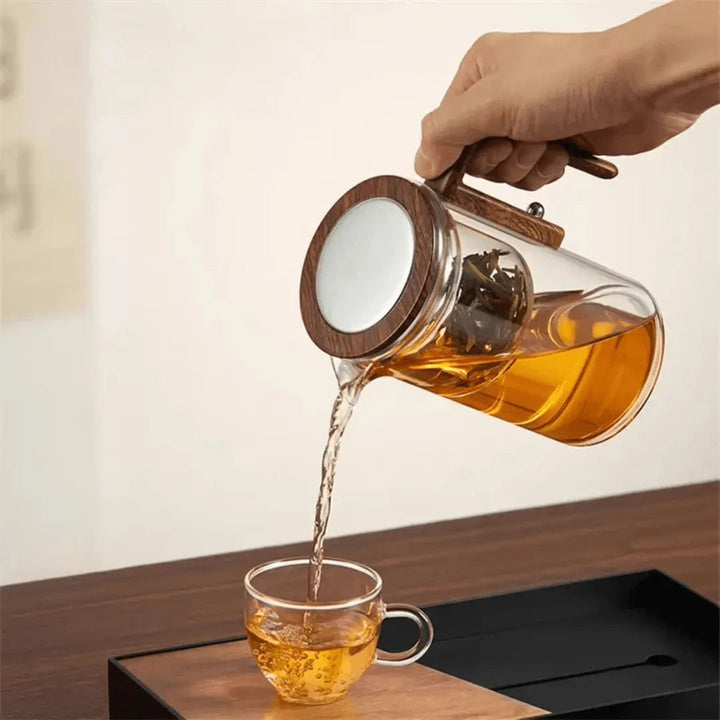 ClearBrew transparent tea brewer, ideal gift for tea lovers, enhancing modern kitchen aesthetic.