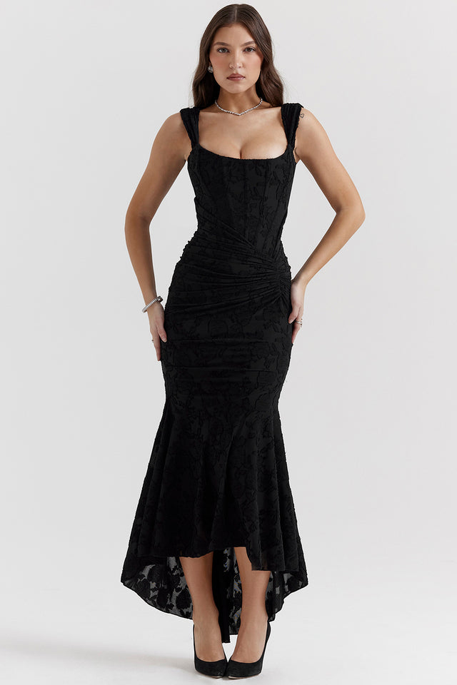 Women's prom and homecoming dress, a sleek bodycon with a chic corset top.
