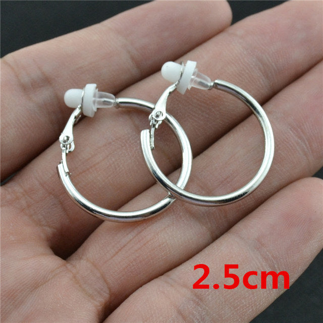 Sparkling crystal clip-on earrings, chic non-pierced fashion accessory.