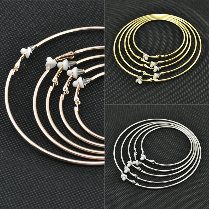 Silver sparkling crystal clip-on earrings, non-pierced elegance.