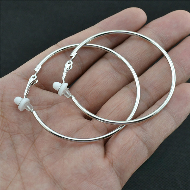 Women's clip-on crystal earrings, elegant & comfortable non-pierced choice.