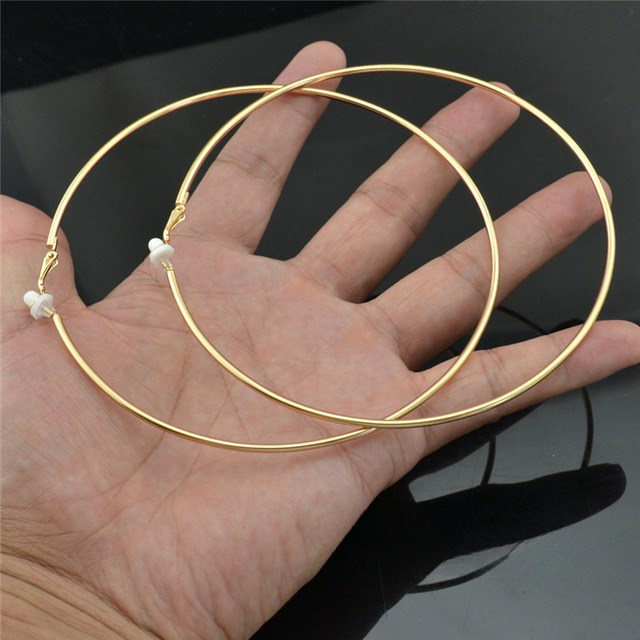 Elegant gold-tone crystal clip-on earrings, comfortable non-pierced fit.