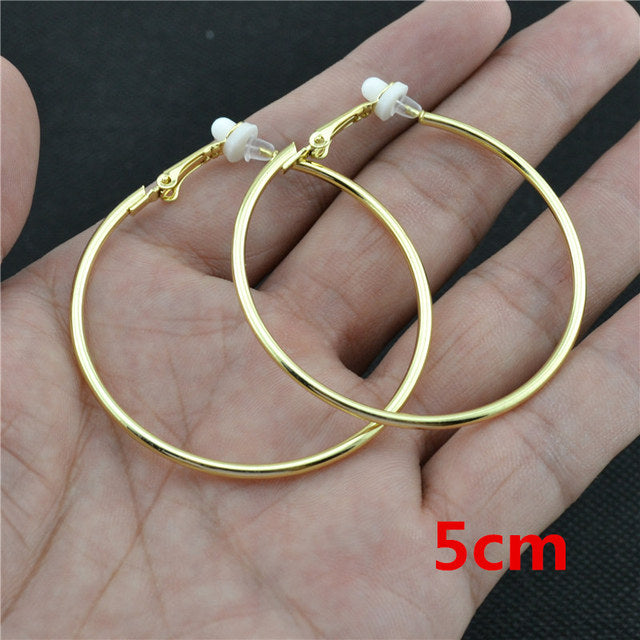 Rose gold crystal clip-on earrings, non-pierced for elegant fashion.