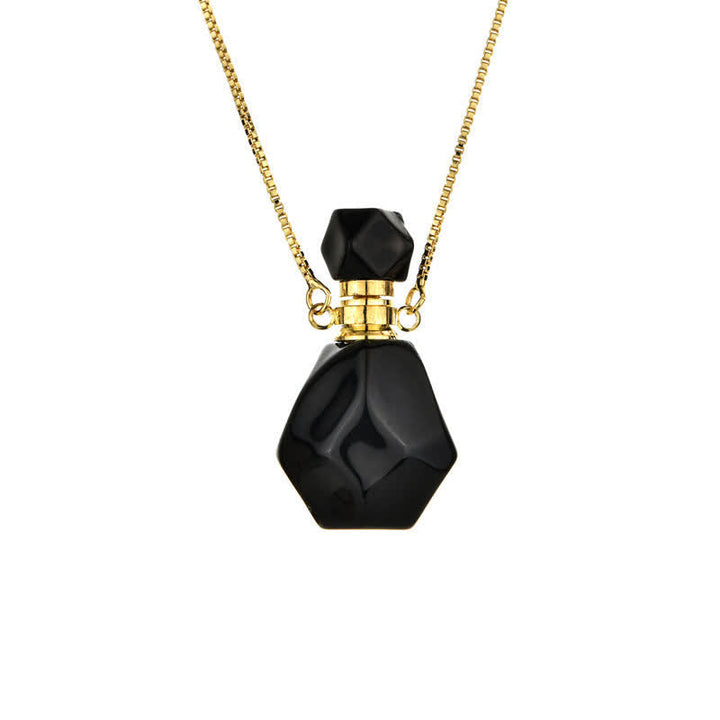 Crystal perfume bottle pendant for essential oils, a stylish and practical women's accessory.