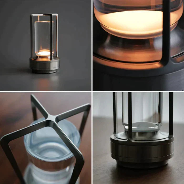 Luxury crystal table lamp, an elegant LED ambient light perfect as a bedside or desk lamp for home decor.