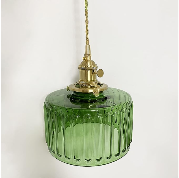 Vintage style crystal pendant lamp adds elegant ambient lighting to any classic or modern interior.