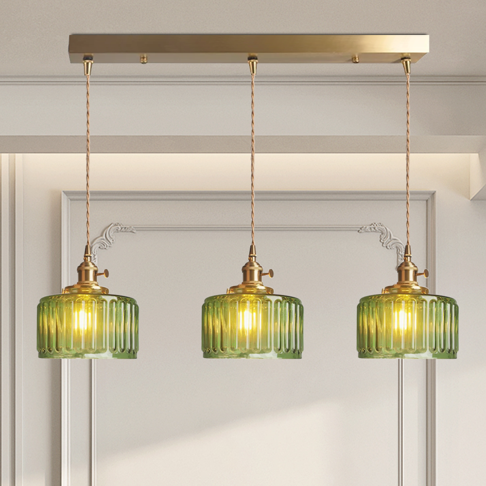 Elegant crystal pendant lamp as a statement ceiling light in a living room, vintage & chic home decor.