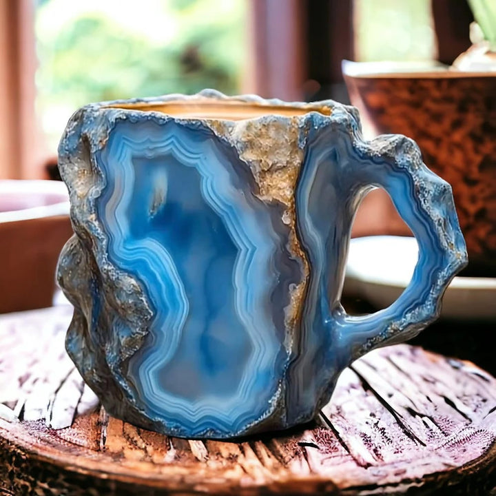 Elegant CrystalBrew coffee mug for luxury drinkware. Perfect for hot or cold beverages, a stylish addition to home decor.