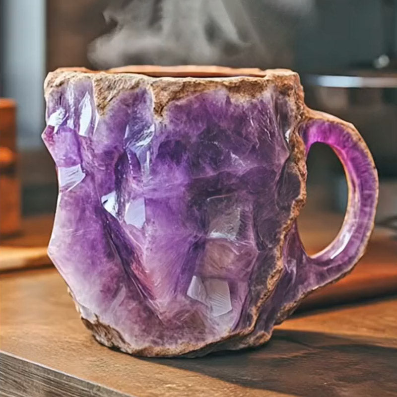 Modern crystal coffee cup with a sleek design, ideal for serving coffee, tea, or any luxury drinkware experience.