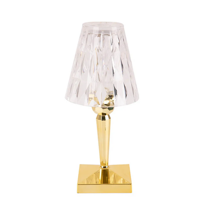 Chique crystal design table lamp, ideal ambient lighting for a stylish bedroom.