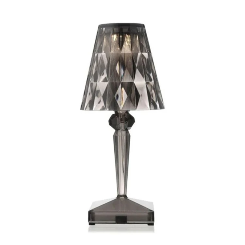 Classic crystal lamp for living room, providing sophisticated accent light.