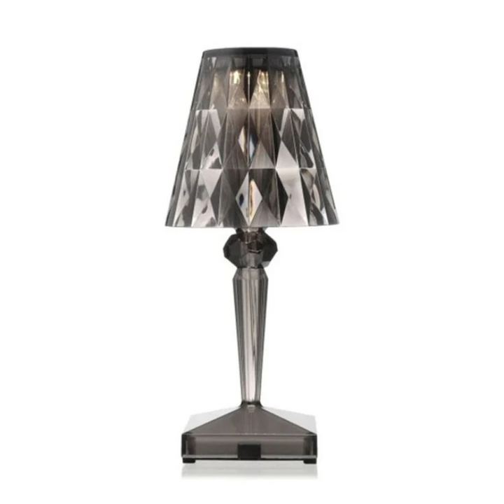 Classic crystal lamp for living room, providing sophisticated accent light.