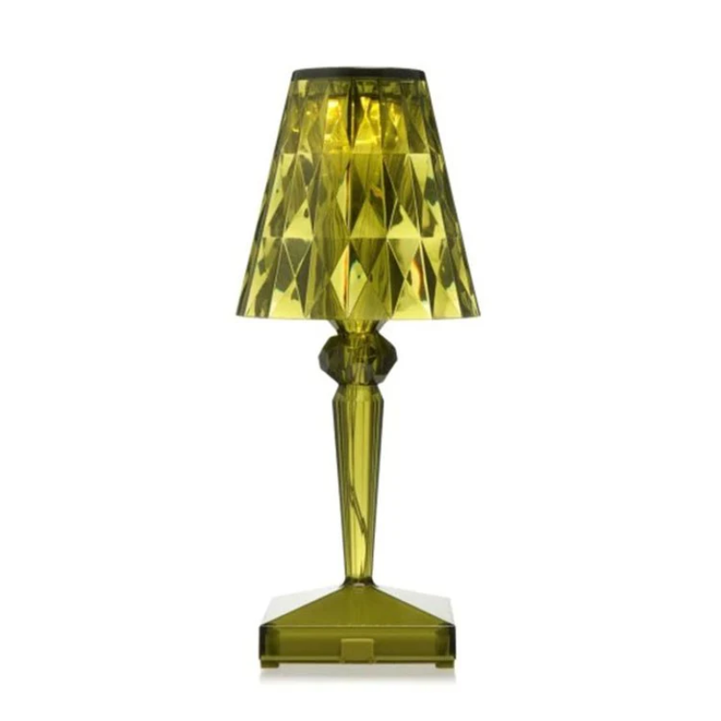 Decorative crystal table lamp, beautiful centerpiece for any elegant space.