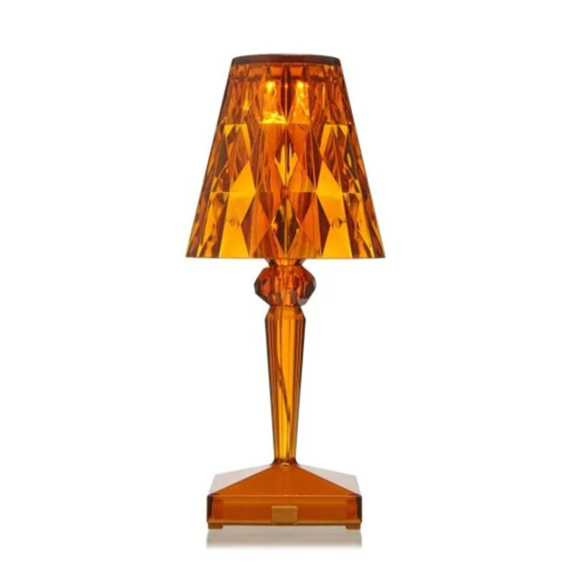 Gray crystal table lamp, sleek and elegant, perfect for contemporary home decor.