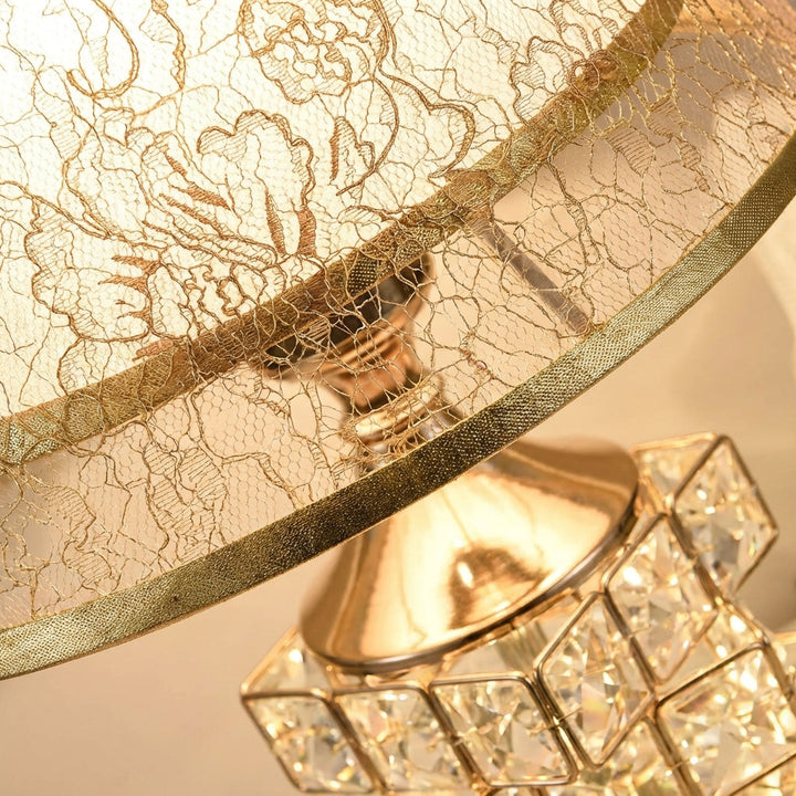 Stylish Crystelleon red crystal table lamp, an eye-catching piece for home decor and ambient light.