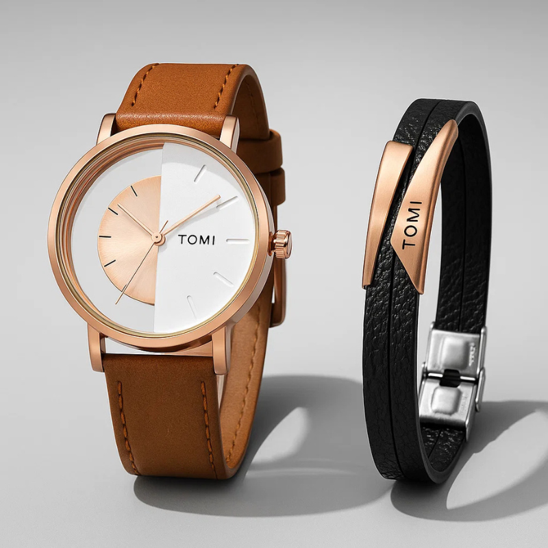 Timeless Eclipse watch, a sleek black timepiece with a comfortable leather strap for daily wear.