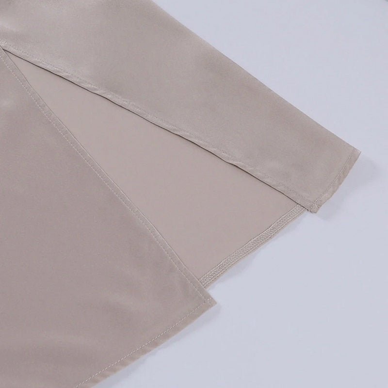 Formal occasion wear: Elara long dress for women, a stylish V-neck gown with a flattering slit.