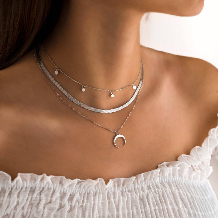 Stylish Helena flat chain necklace for women, a must-have elegant jewelry accessory.
