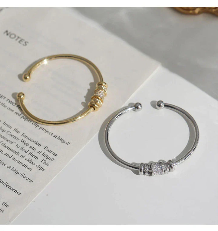 Women's elegant French style bangle bracelet, a chic adjustable fashion accessory for sophisticated women's jewelry.