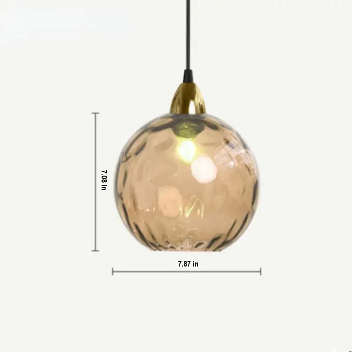 Contemporary glass ball pendant, stylish ceiling lamp for modern interior decor. Brighten your home.