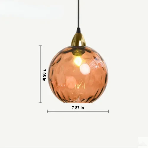 Sophisticated glass globe pendant lamp providing soft, ambient modern lighting. LumiSphere design.