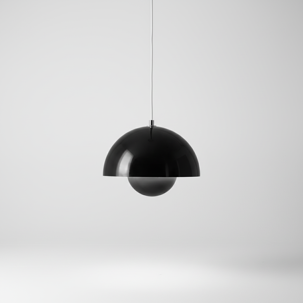 Versatile glass and metal ceiling light, suitable for living or dining areas