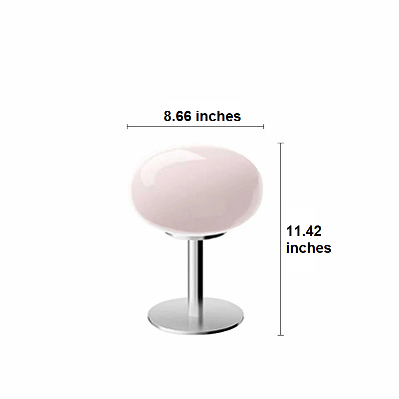 Elegant glass table lamp, a decorative LED home accent for living areas.