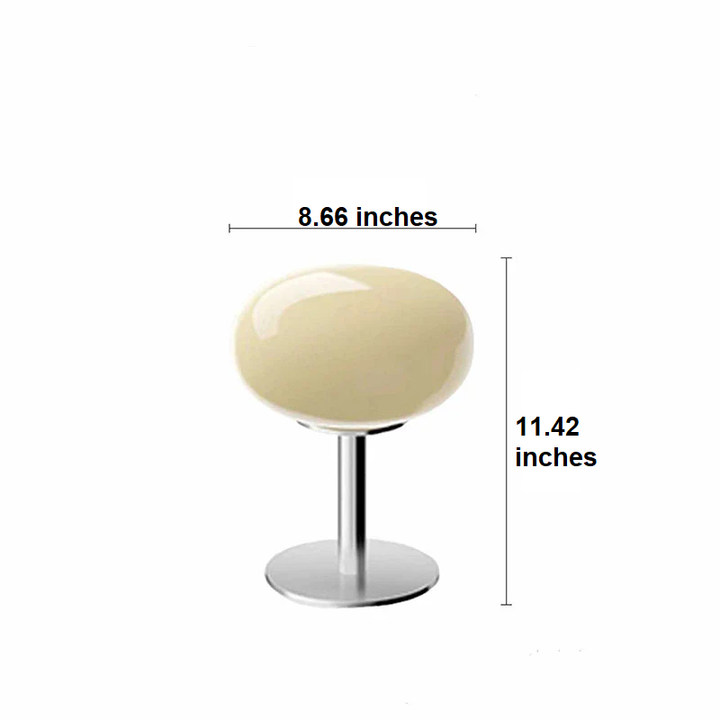 Glass study lamp with LED, providing gentle illumination for focused tasks.