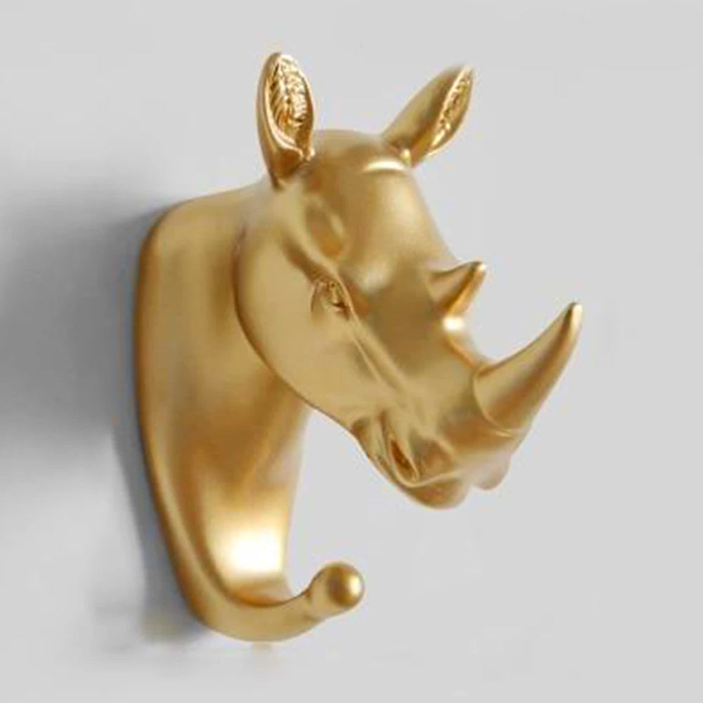 Elegant gold animal wall hook. Luxurious decorative hook for entryway storage & home organization.