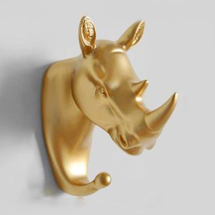 Elegant gold animal wall hook. Luxurious decorative hook for entryway storage & home organization.