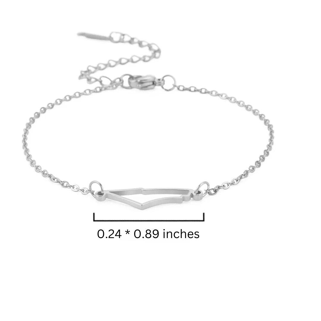 Aurora elegant women's gold hope bracelet, hypoallergenic for sensitive skin