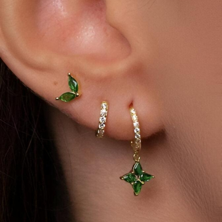 Sophie gold plated earring set, women's fashion jewelry, hypoallergenic and stylish, great gift idea.