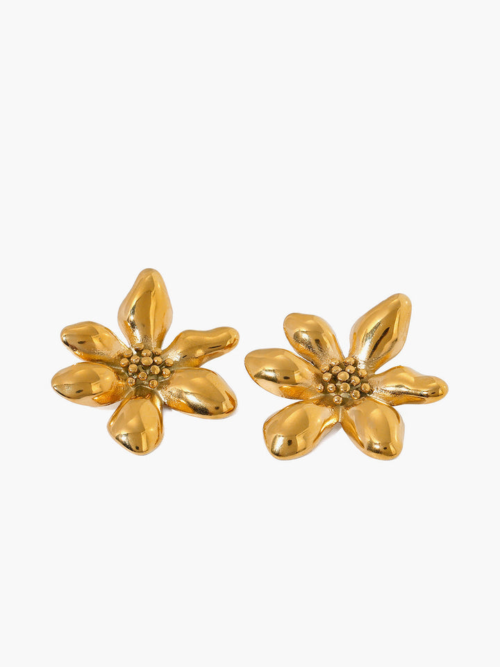 Stylish silver tone floral earrings, a beautiful gift for her.