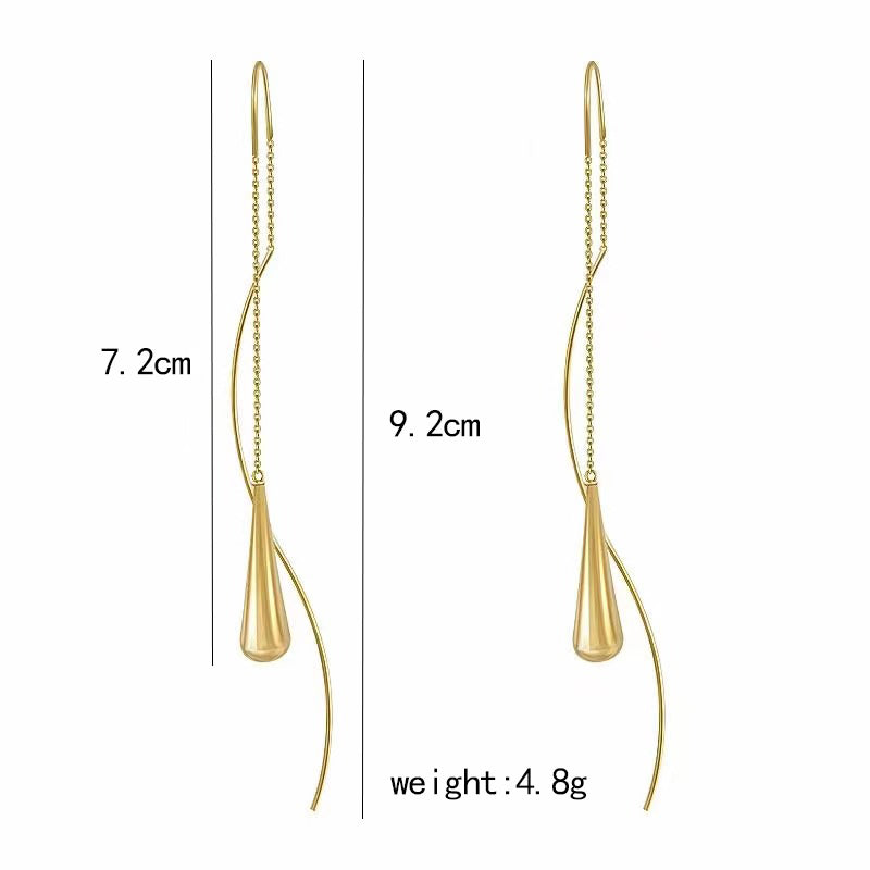 Timeless gold plated waterdrop earrings, elegant and simple women's jewelry, a perfect gift.