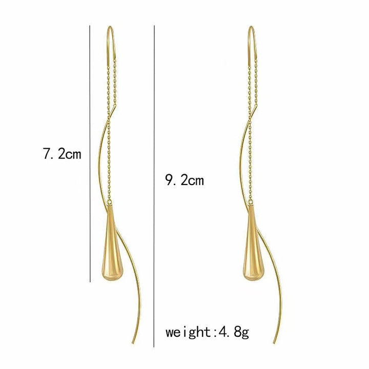 Timeless gold plated waterdrop earrings, elegant and simple women's jewelry, a perfect gift.