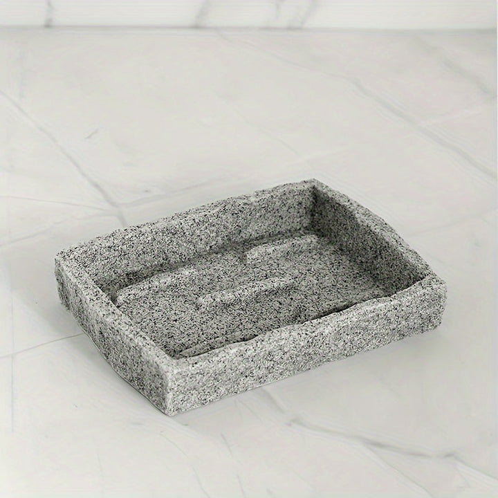 Resin gray stone look bathroom accessories to elevate your bathroom decor style