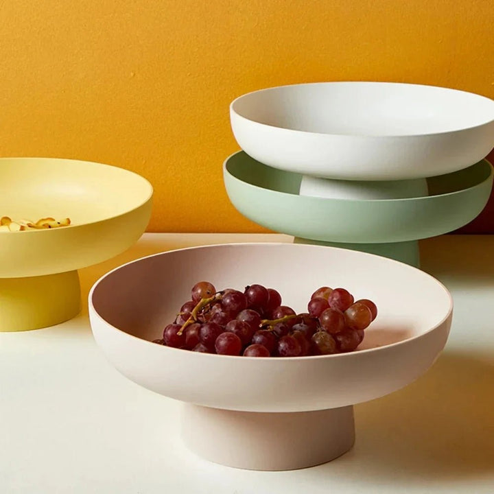 Classic hand-painted fruit bowl as a living room table centerpiece, enhancing any decor style.