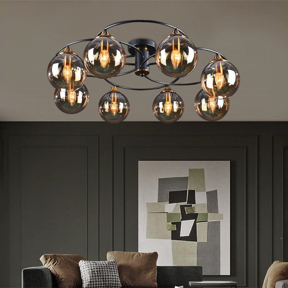 Contemporary LED ceiling light for hallways, offering elegant ambient light and modern style.