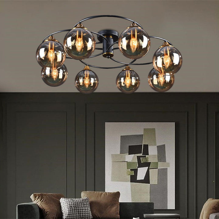 Contemporary LED ceiling light for hallways, offering elegant ambient light and modern style.