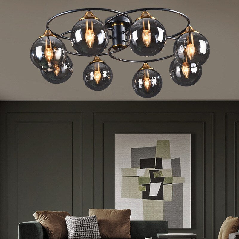 Dimmable LED ceiling light fixture, perfect for creating ambient home lighting.