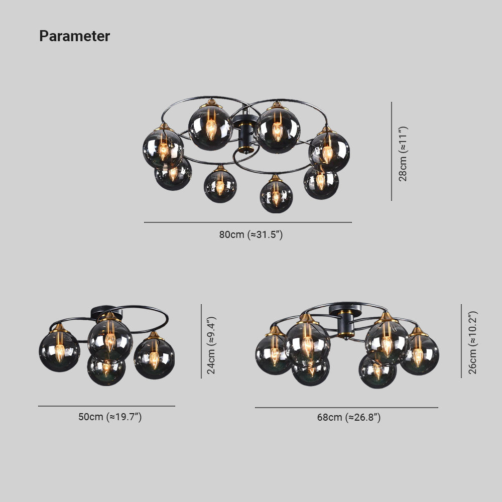 Modern LED ceiling light for living room, providing elegant ambient lighting and style.