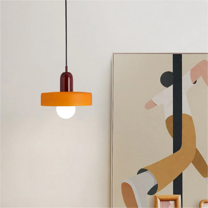 Stylish glass globe LED pendant, adjustable for dining room and kitchen.