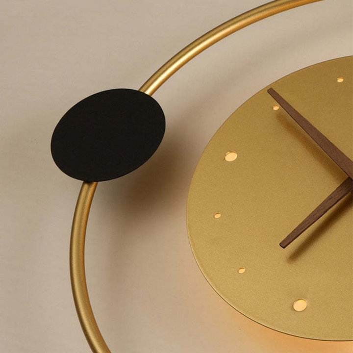 Innovative LED wall clock & lamp, modern design provides ambient light for versatile home decor.