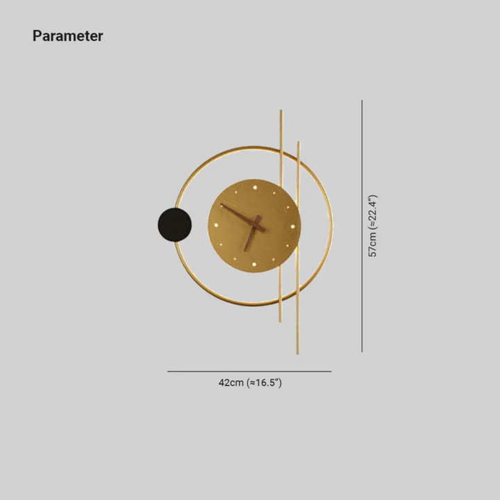 Minimalist LED wall clock lamp, modern timepiece with ambient glow for elegant interior design.