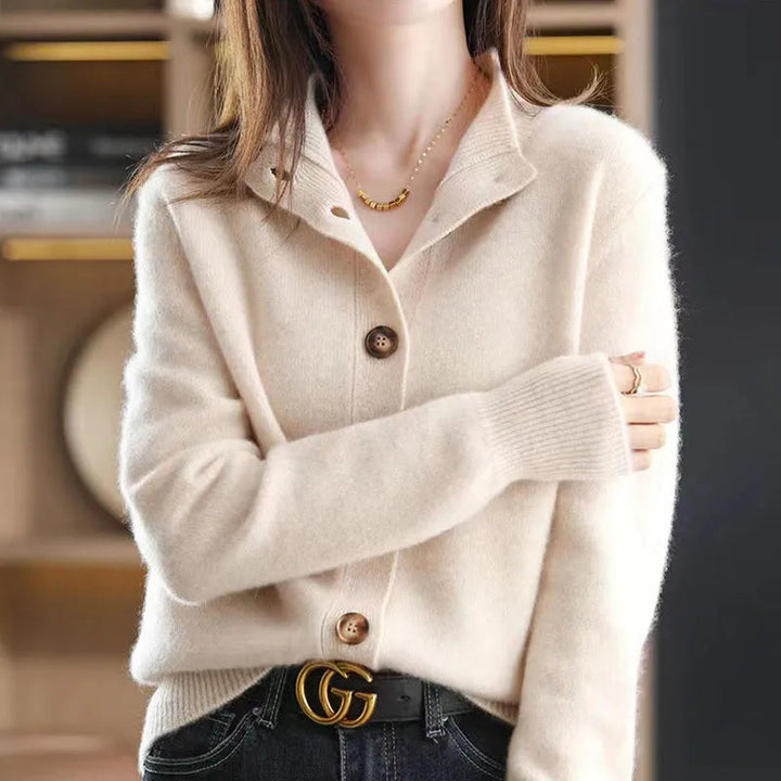 Blue lightweight women's cardigan, long sleeve, comfortable and perfect for versatile layering.