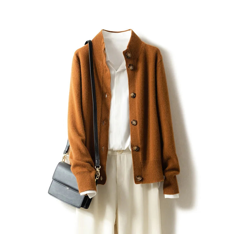 Sophisticated blue women's Arlina cardigan, a comfortable & versatile everyday layering piece.