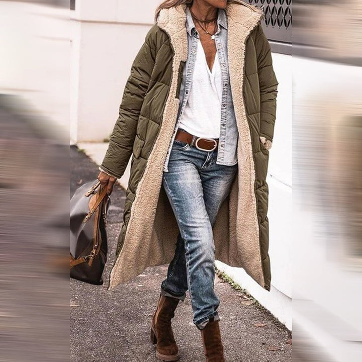 Stylish Nova long ladies winter coat for versatile outdoor fashion. Warm, elegant, and classic outerwear for cold weather.